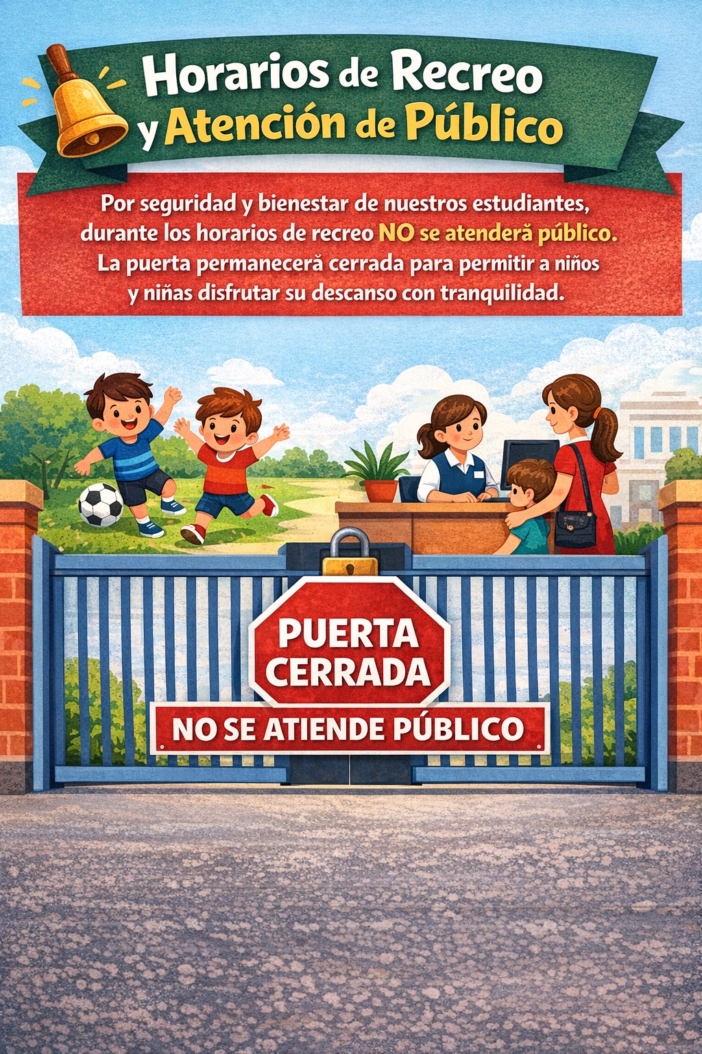 Horarios escolares y atención al público